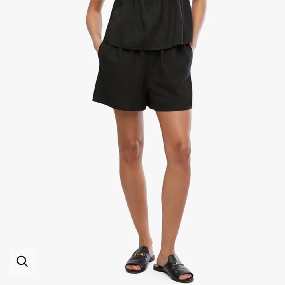 WeWoreWhat Linen Pull on Short